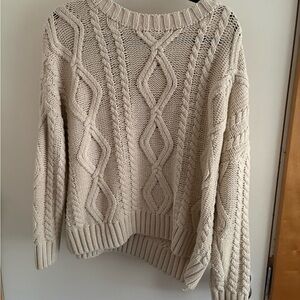 Princess Polly Cable Knit Sweater - Cream
